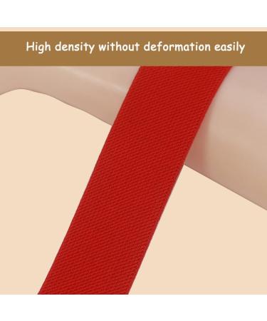 1 1/2 Inch Red Knit Elastic Band - 10 Yards Double-Side Twill Woven Heavy Stretch Elastic Spool for Sewing - Ideal for Pants, Waistbands, Wigs, Skirts, Crafts - Red Color - Buy Online on GoSupps.com