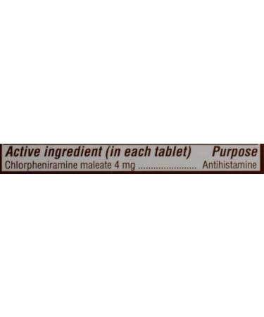 Chlorpheniramine Maleate 4mg Allergy Relief Tablets - 1000 Count Bottle - Buy Online on GoSupps.com
