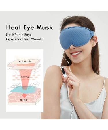 Best Heated Eye Mask for Dry Eyes - Smart Temp Control - Relief for Stye, Chalazion, Blepharitis - 3D Eye Mask for Sleep & Migraine - Light Blue - Buy Online on GoSupps.com