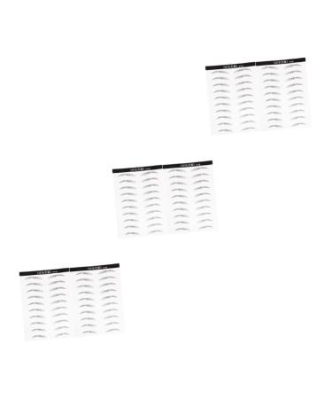 Ipetboom 6 Sheets Pairs Lazy Brow Sticker Stick on Brow Hair Stencils Eyebrow Sticker Artificial 3d Patch