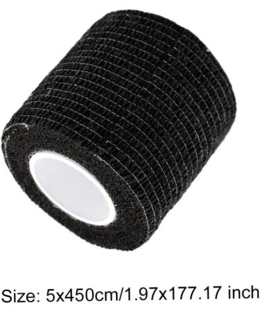 Self Adherent Waterproof Elastic Bandage Tape | Breathable Athletic Wrap 5x450cm - Black | International Shipping - Buy Online on GoSupps.com