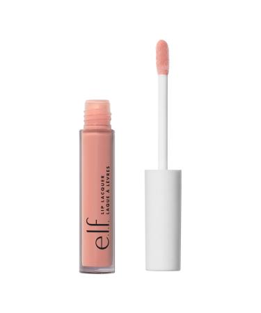 e.l.f. Lip Lacquer, Nourishing, Non-Sticky Ultra-Shine Lip Gloss With Sheer Color, Infused With Vitamins A & E, Vegan & Cruelty-Free, Whisper Pink