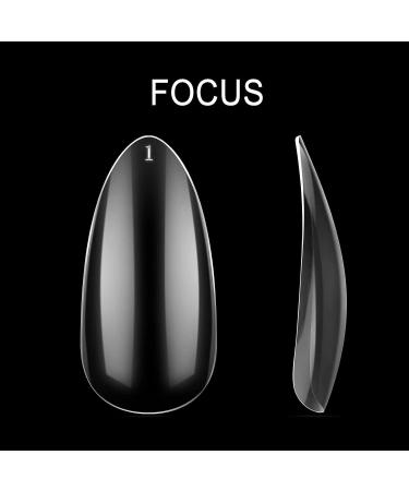 500PCS Medium Almond Shaped Clear Acrylic Nail Tips - Full Cover Press on Nails for DIY Nail Art | 10 Sizes - Buy Online on GoSupps.com