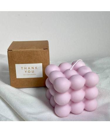 Small Light Purple Bubble Cube Candle - Soy Wax Aromatherapy Scented Candle for Relaxation & Birthday Gift | 1PC - Buy Online on GoSupps.com