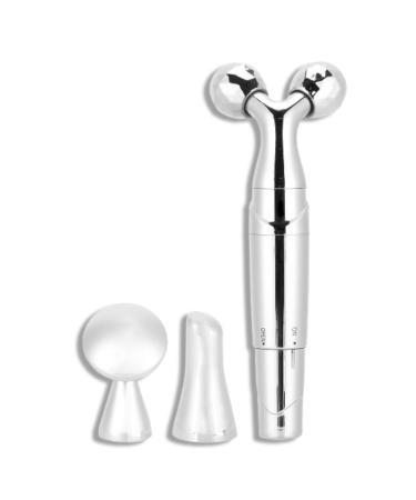 Electrical facial scooter massager anti-fold facial slimming massage Instrument facial formation Tool for facial skin care Tools (silver)