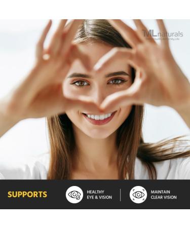 ML Naturals Premium Lutein & Zeaxanthin with Bilberry 120 Vegetable Capsules. Lutein 40 mg Zeaxanthin 5 mg and Bilberry 100 mg. Premium Quality. Healthy Eyes & Vision Third-Party Lab Tested 120 Count (Pack of 1) - Buy Online on GoSupps.com