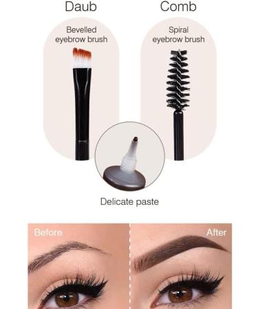 Eyebrow Tint Mascara Tinted Thick Eyebrow Mascara with 2 Brushes Waterproof Transfer Resistant Eyebrow Tinting Kit No Additives (black) - Buy Online on GoSupps.com