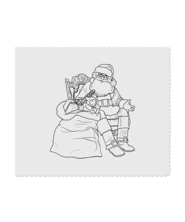 2 x "Santa Claus" microfiber lens/glasses cleaning cloths (LC00024171)