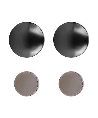 Slimming Earrings Magnetic Ear Earrings Promote Metabolism for Indoors (black+black film)