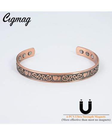 Cigmag Lymphatic Drainage Copper - 99% Solid Pure Copper Adjustable Love Note for Women - Buy Online on GoSupps.com