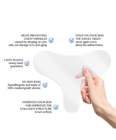 Silicone Anti-Fold Pads | Reusable Washable T-Type Romantic Bear Chest & Neck Wrinkle Remover - Buy Online on GoSupps.com