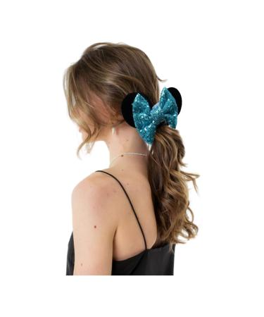 6 Pack Mouse Ears Velvet Sequin Bows Scrunchies for Women, Girls, Kids - Christmas Party Hair Ties - Buy Online on GoSupps.com