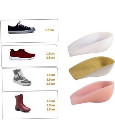 NOLITOY Height Increase Insoles - 3 Pairs Shoe Inserts for Heels Pink Translucent Cushions Comfortable Plantar Heel Cups for Men - Buy Online on GoSupps.com