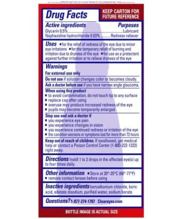 Clear Eyes Maximum Strength Redness Relief Eye Drops - Fast Acting 2 Count for Instant Relief - International Shipping Available - Buy Online on GoSupps.com