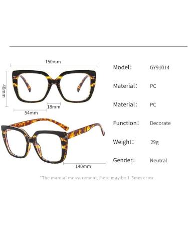 Shop Oversized Cat-Eye Fashion Reading Glasses - Anti-Glare Blue Light Blocking +250 C1 - Global Shipping Available - Buy Online on GoSupps.com