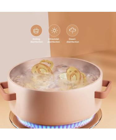 SFCCMM Natural Rubber Pacifier Set - Cute Baby Soothers with Handle, Air Holes & BPA-Free Design, Size 0-6 Months (Moon Flat) - Pack of 2 - Buy Online on GoSupps.com