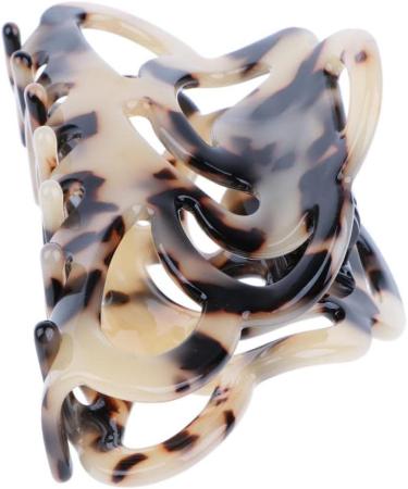 F Fityle Women's Vintage Hair Gripper Clip - Acrylic Hair Claw Stylish Leopard Design for Effortless Elegance - Buy Online on GoSupps.com