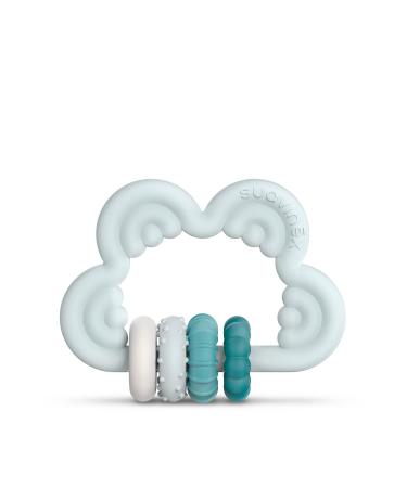Suavinex Didactic teether for babies + 6 months soft and light teether cloud blue