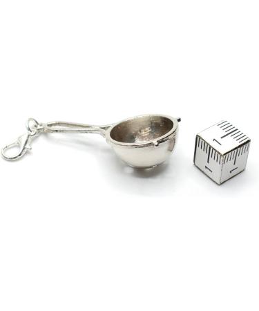 Miniblings Handmade Sieve Noodle Sieve Charm - Italian Pasta Zipper Puller & Jewelry Pendant - Silver-Plated Cooking Kitchen Accessory - Buy Online on GoSupps.com