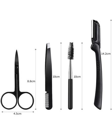 11-Piece Eyebrow Care Set: Precision Scissors Tweezers & Epilator | Stainless Steel Eyebrow Tools for Men & Women | Perfect for Eyelash Extensions & Hair Removal - Buy Online on GoSupps.com