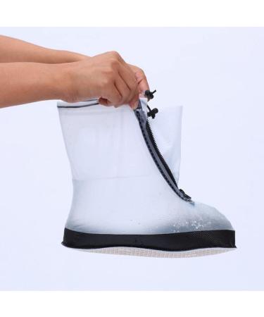 Buy Lumoon Outdoor Rain Protection Overshoes | Silicone Slipproof Reusable | Zippered PVC Overshoes for Men & Women - Black - Buy Online on GoSupps.com