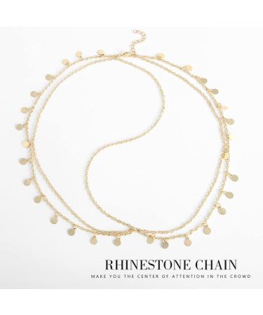 Yean Gold Sequins Head Chain - Boho Festival Hair Jewelry for Women and Girls - Buy Online on GoSupps.com