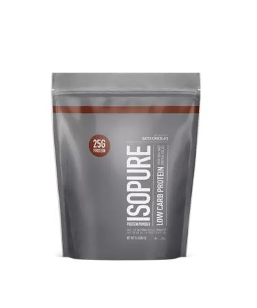 Isolate Pure Low Carb Protein Powder | From 100% Whey Protein Isolate | 25g Protein 110 Calories 1g Carbs | Lactose Free Sugar Free Gluten Free Added Vitamins & Minerals | 14 Servings 1LB (Dutch Chocolate) Dutch Chocolate 1LB
