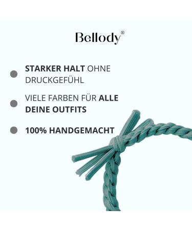 Bellody Original Hair Tie - Stylish Braided Hair Tie (4-Pack) in Quetzal Green | Strong Hold Women's Hair Accessories - Buy Online on GoSupps.com