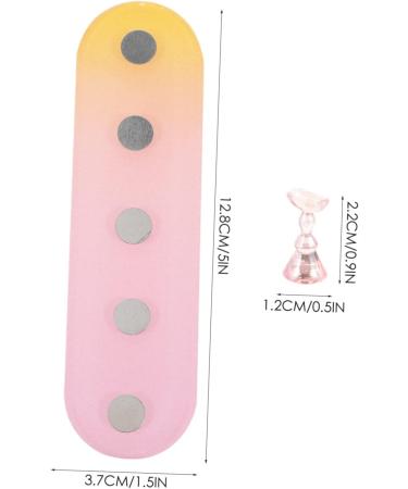 Mikinona 1 Set Nail Practice Holder Decorative Nail Display Nail Holders for Nail Painting Nail Stand Acrylic Trays for Display Press on Nails Rack Nail Decor Plastic Suite Gold and Silver - Buy Online on GoSupps.com