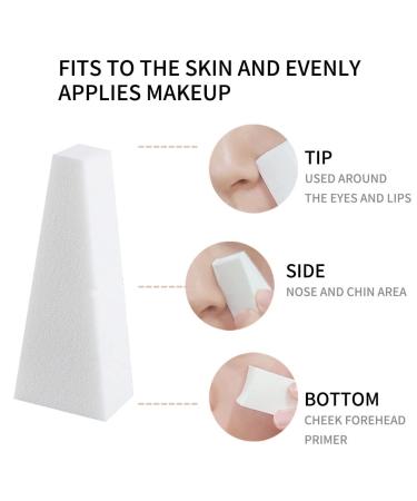 48 Pieces Triangle Sponges - Washable Makeup Sponges for Liquid & Cream Foundation - Perfect for Flawless Application (White) - Buy Online on GoSupps.com