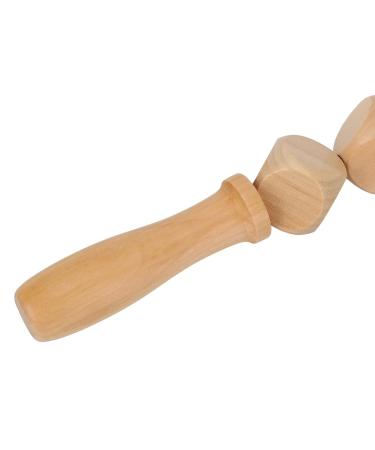 Fascia Massage Rollers & Muscle Relaxation Rod - Dredgin Wooden Stabbing Roller with 5 Dice for Body Relief - Buy Online on GoSupps.com
