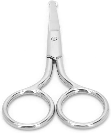 Stainless Steel Eyebrow Scissors & Nose Hair Trimmer for Men - Rounded Tip Grooming Tool for Eyebrows Nose Moustache & Beard - Buy Online on GoSupps.com