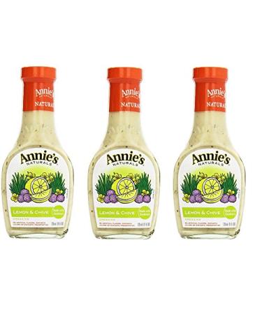 Annies Natural Dressing ,Lemon & Chive ,8 Fl oz, (Pack of 3)