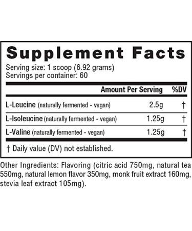 NutraBio BCAA 5000 Powder - Muscle Growth & Recovery - Vegan, Gluten Free - Sun Tea Flavor - 60 Servings (14.4 oz) - Buy Online on GoSupps.com
