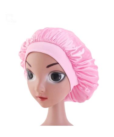 LEORX 5pcs Children Satin Sleeping Cap Set - Soft Bonnet with Wide Elastic Band for Kids (Yellow Purple Black Pink Red) - Buy Online on GoSupps.com