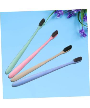 FRCOLOR Outdoor Toothbrush Set - 4 Pcs Soft Bristle Deep Cleaning Toothbrushes for Travel - Slim Teeth Head Friendly Design - Buy Online on GoSupps.com