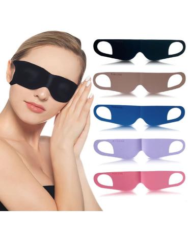 RUBIXIAN Blocks Light Soft and Comfortable Sleep mask Suitable for Travel Yoga nap Ultra-Light 5g with Storage Bag (M Brown M) M Brown M