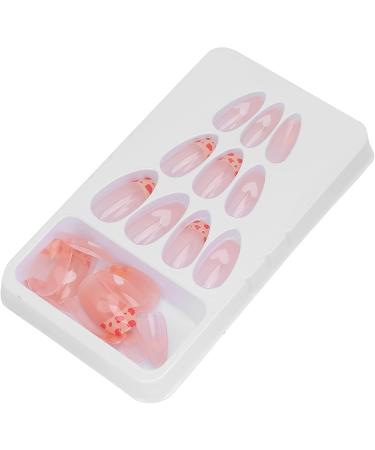 Pink Leopard Press On Fake Nails Pink Artificial False Nails Nail Art Tips Fashionable Full Cover Fake Nails Medium Length Fake Nails Transparent False Nails - Buy Online on GoSupps.com