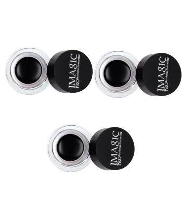 FOMIYES 3pcs Waterline Eyeliner Waterproof Gel Eye Liners Long-lasting Eyeliner Portable Cosmetic 1 count (Pack of 1) Blackx3pcs