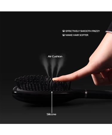 Paddle Hair Brush for Natural Curly & Straight Hair, Detangling Detangler for Adults & Kids - Black - Buy Online on GoSupps.com