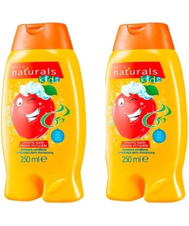 2 x Avon Naturals Kids Amazing Apple Shampoo and Conditioner (2 x 250ml) | Tear Free | Cruelty Free - Buy Online on GoSupps.com