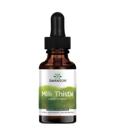 Swanson Milk Thistle Liquid Extract (Milk Thistle Extract) 2000mg 30ml Vegan Drops Vegetarian Lab Tested Soy Free Gluten Free Non-GMO
