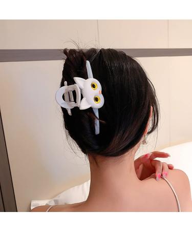 Large Cat Hair Claw Clips for Women & Girls - Matte Hair Claws Clips Set in White and Black - Styling Accessories for Girls - Buy Online on GoSupps.com