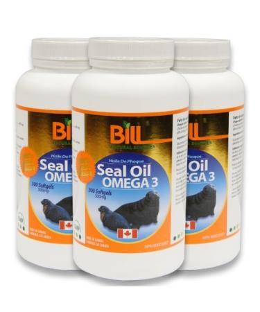 Seal Oil OMEGA-3 300 Capsules (x3 Bottles) by Bill
