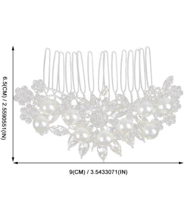 Beaupretty Silver Bridal Hair Comb Clip Pearl Hair Comb Bride Wedding Hair Comb Wedding Hair Pieces for Brides Women Random Style - Buy Online on GoSupps.com