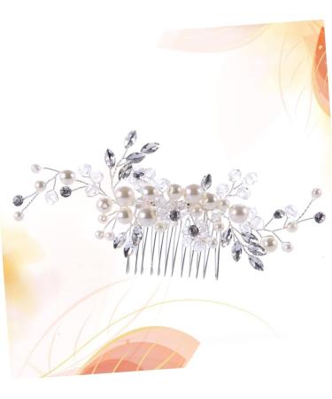 FRCOLOR Accessories bridal headpiece pearl hair accessories white hair accessories bridal comb wedding hair accessories bridal hair accessories wedding hair comb bride crystal Hair Comb - Buy Online on GoSupps.com