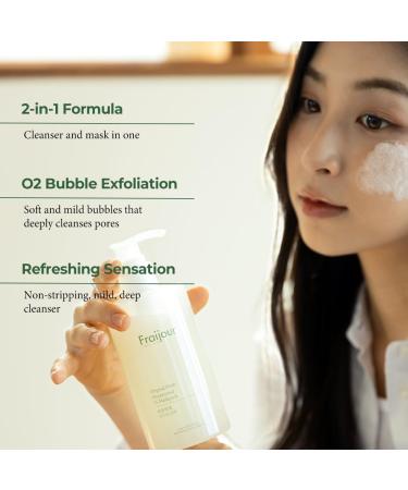 Fraijour Herb Wormwood O Mask Pack Korean Oxygen Bubble Face Mask for Sensitive Oily & Acne-Prone Skin Exfoliating with AHA BHA Tea Tree & Peppermint Smooths & Refreshes 10.1 fl.oz. - Buy Online on GoSupps.com