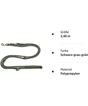 Dogeline Double-Leash Exercise Leash for Medium Dogs up to 45kg | 39 Colors | Stable 2.40m Length - Buy Online on GoSupps.com