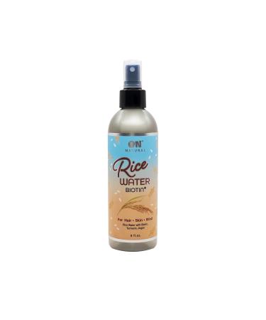 On Natural Face & Hair Mist -Rose Water Rice Water Tumeric Water or Aloe Vera Water Natural Refresh Scent Hydrate Skin and Hair All Day Made in Korea (8 Fl oz RICE WATER-BIOTIN) RICE WATER-BIOTIN 8 Ounce (Pack of 1)