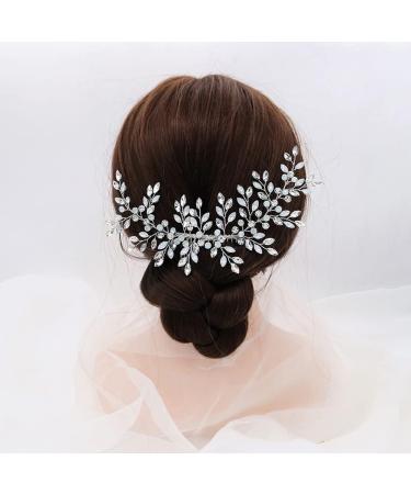 Bride Wedding Hair Comb Hair Accessories with Crystal Bridal Side Combs Headpiece for Women and Girls Bridal Headpiece - Buy Online on GoSupps.com